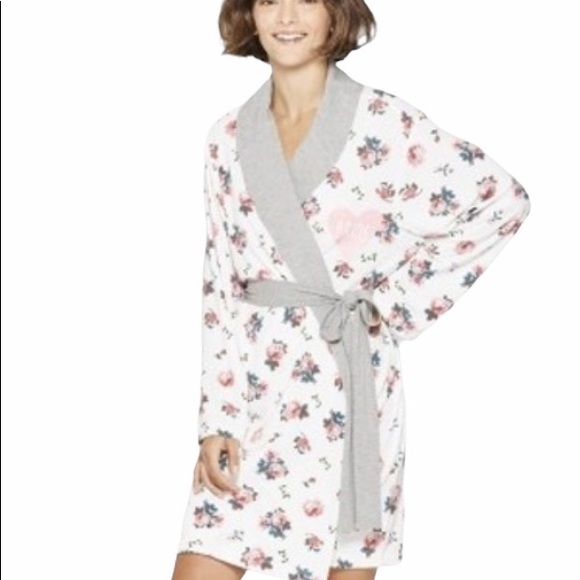 Love Cherish White & Pink Bride Robe - Picture 1 of 5